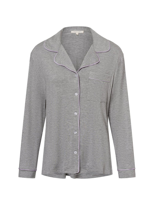 Marie Lund Pyjama-Hemd Damen Viskose meliert