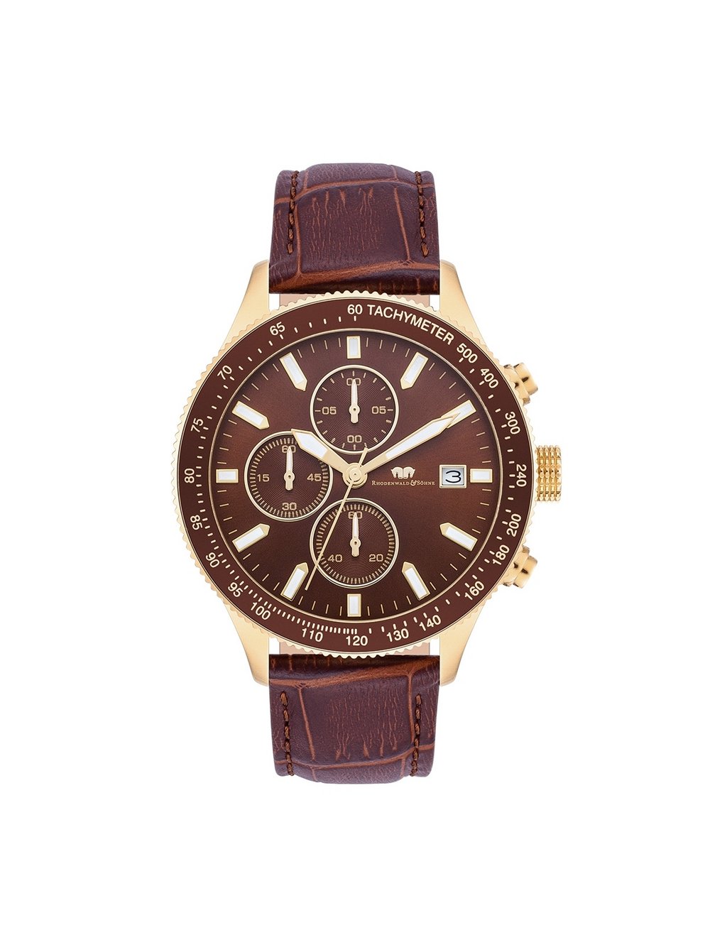 Rhodenwald & Söhne Armband-Uhr Chronograph -Karthago II Herren Edelstahl