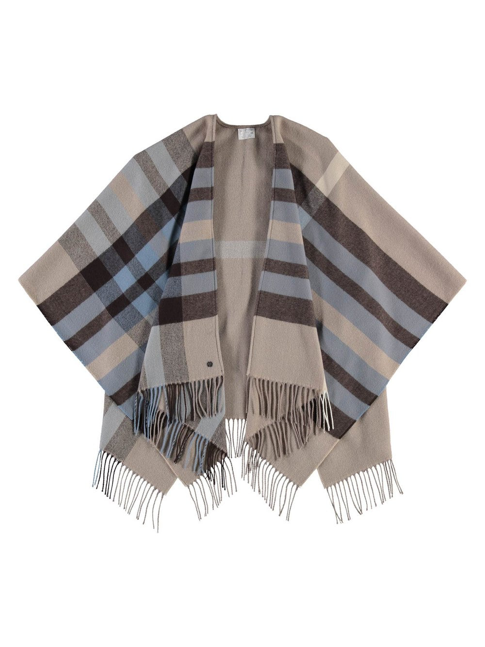 Fraas Poncho Damen kariert
