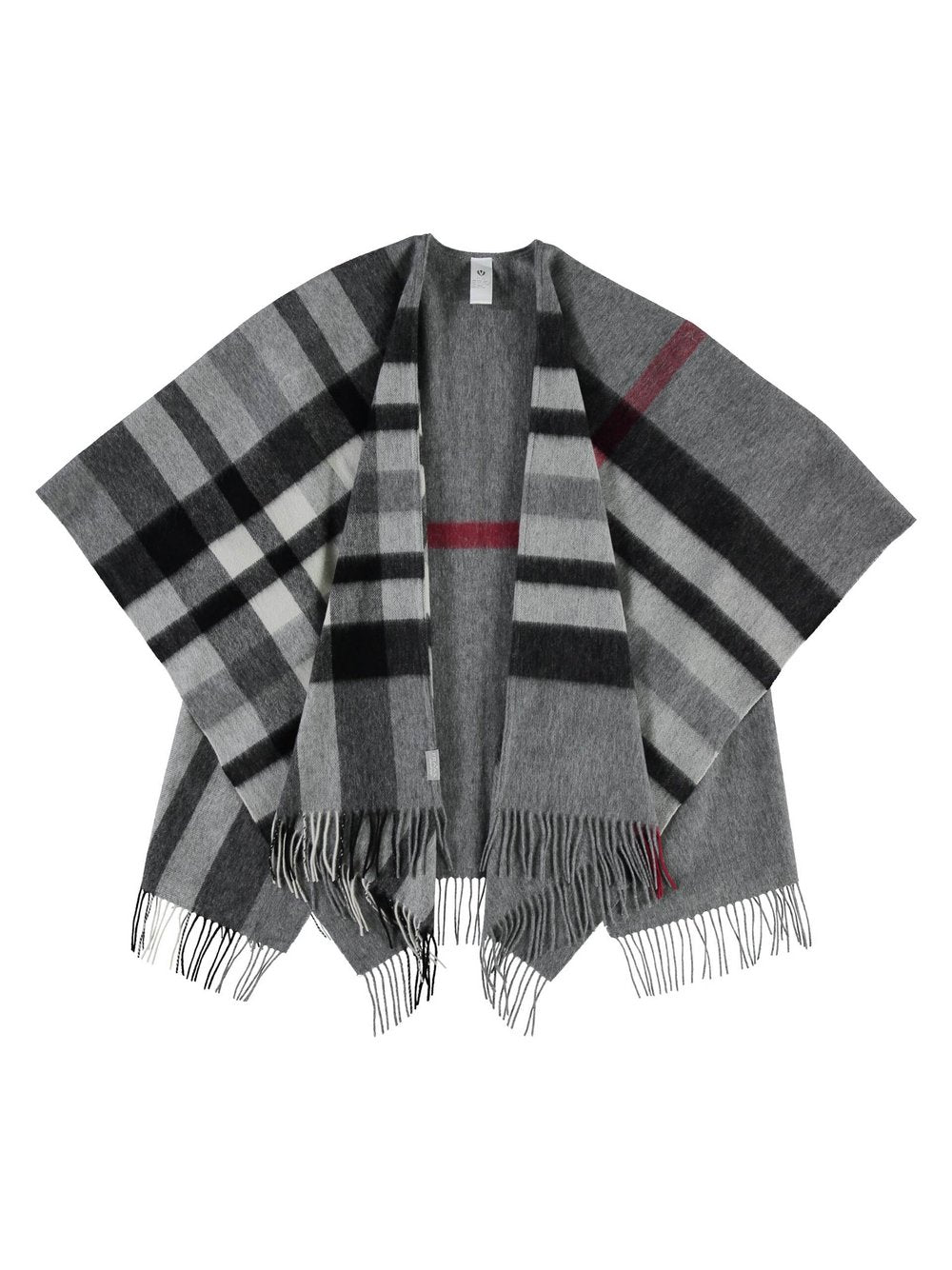 Fraas Poncho Damen Wolle kariert