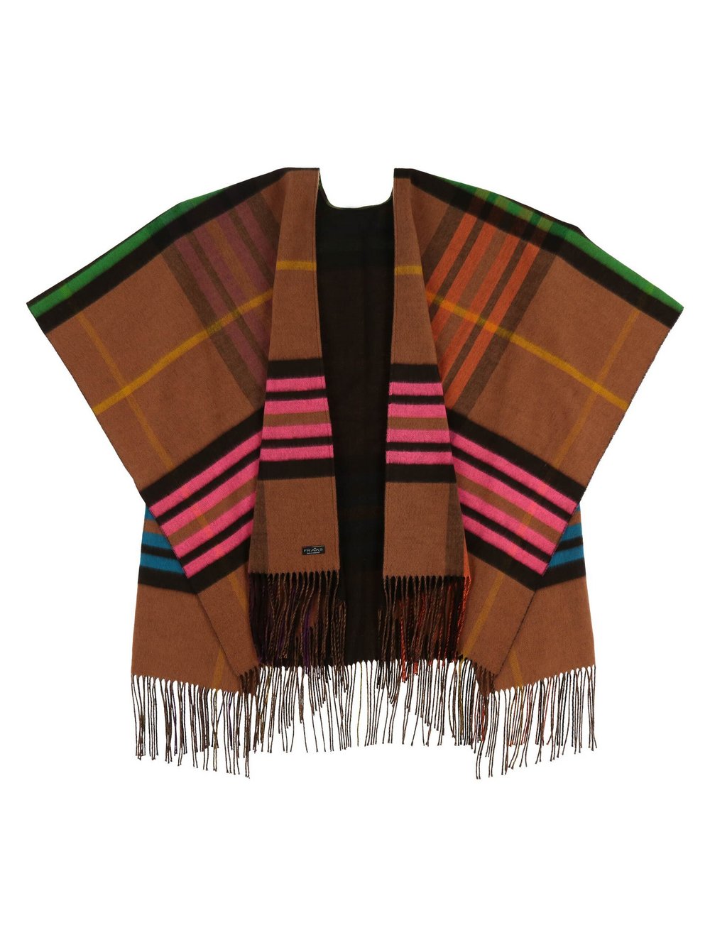 Fraas Poncho Damen kariert