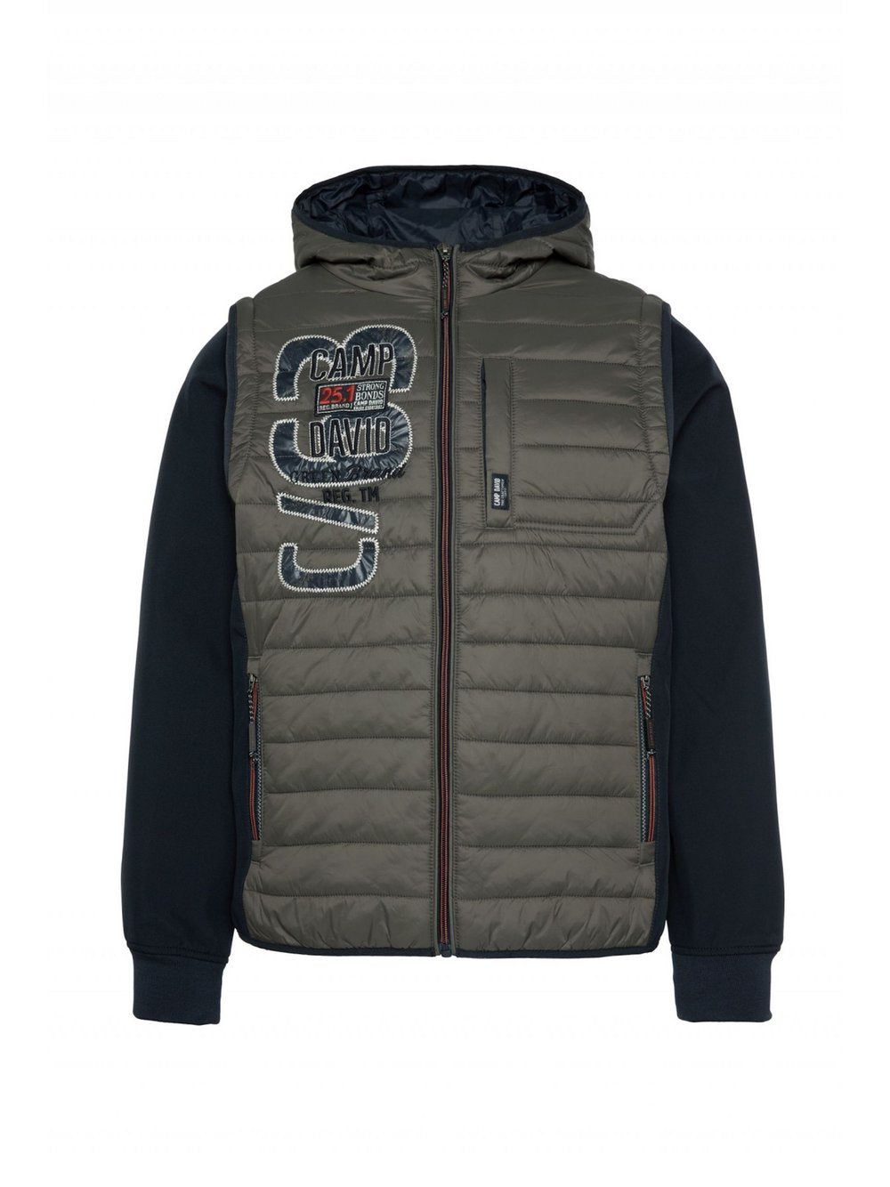 Camp David Jacke Herren Polyamid bedruckt