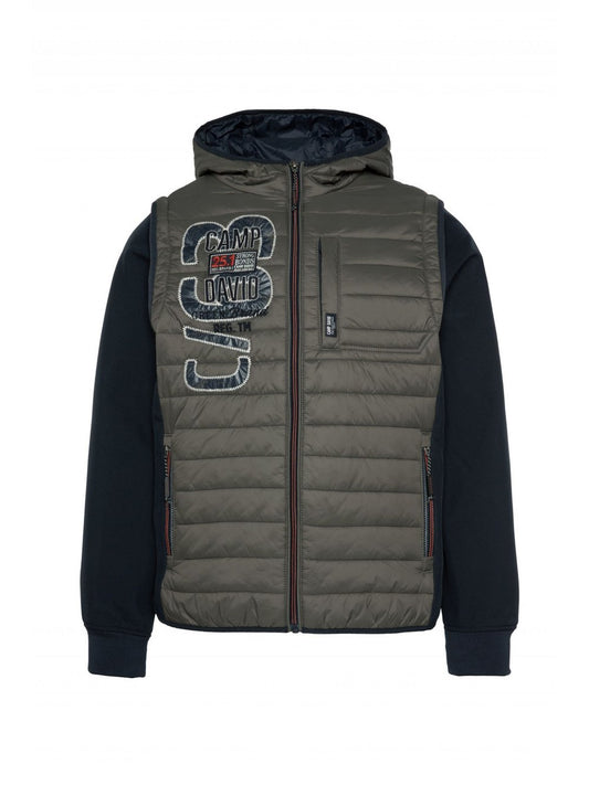 Camp David Jacke Herren Polyamid bedruckt