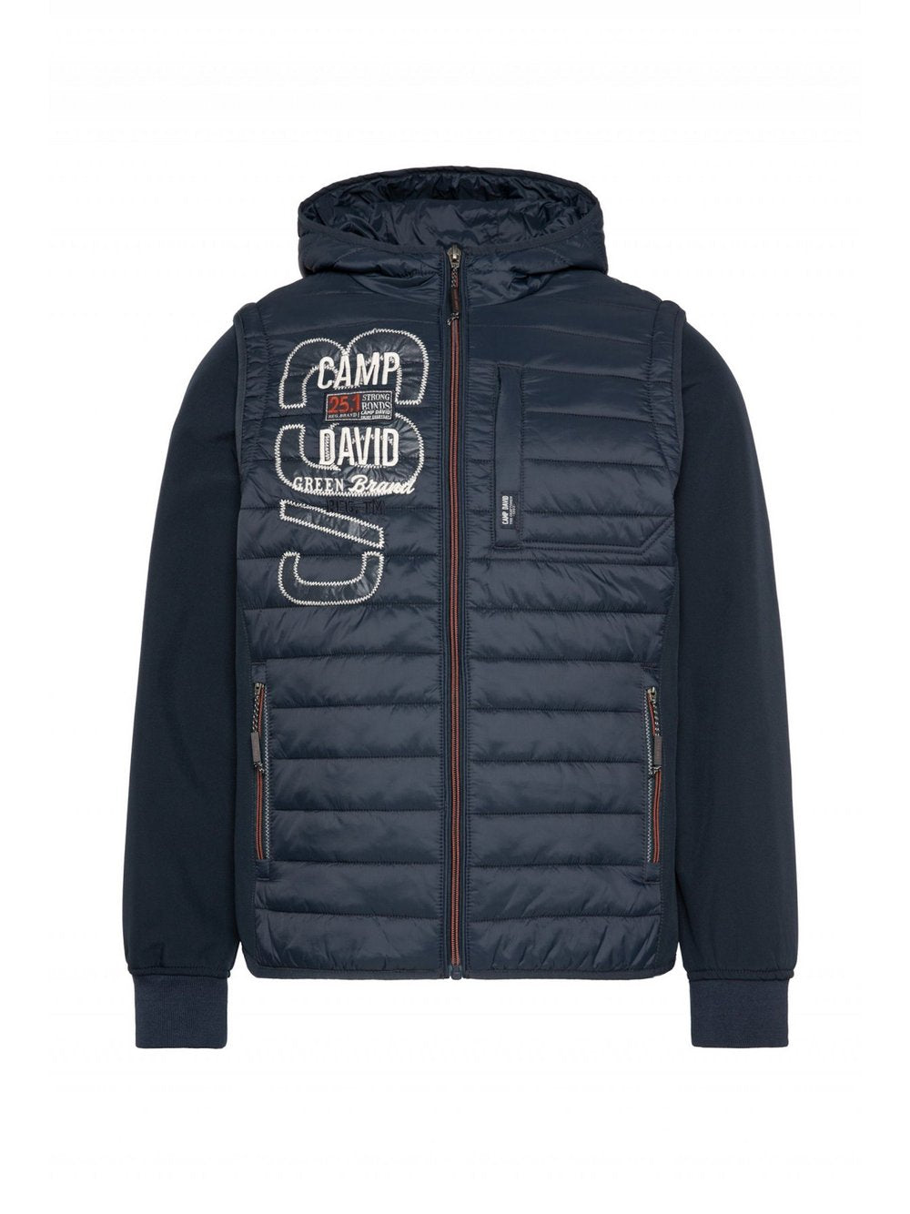 Camp David Jacke Herren Polyamid bedruckt