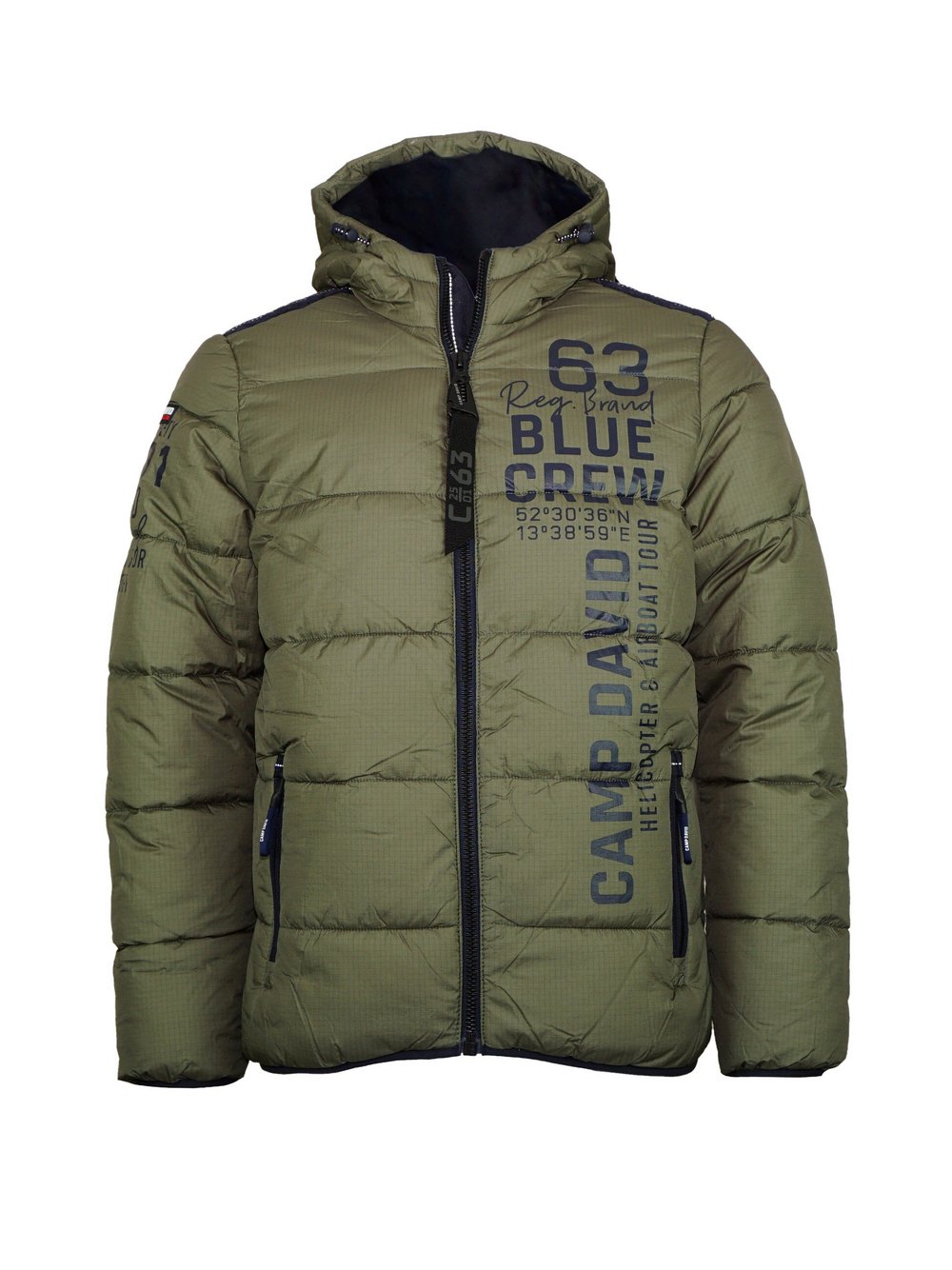 Camp David Jacke Herren Polyamid bedruckt