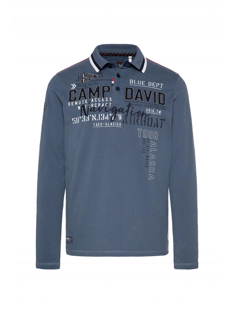 Camp David Poloshirt Herren Baumwolle bedruckt