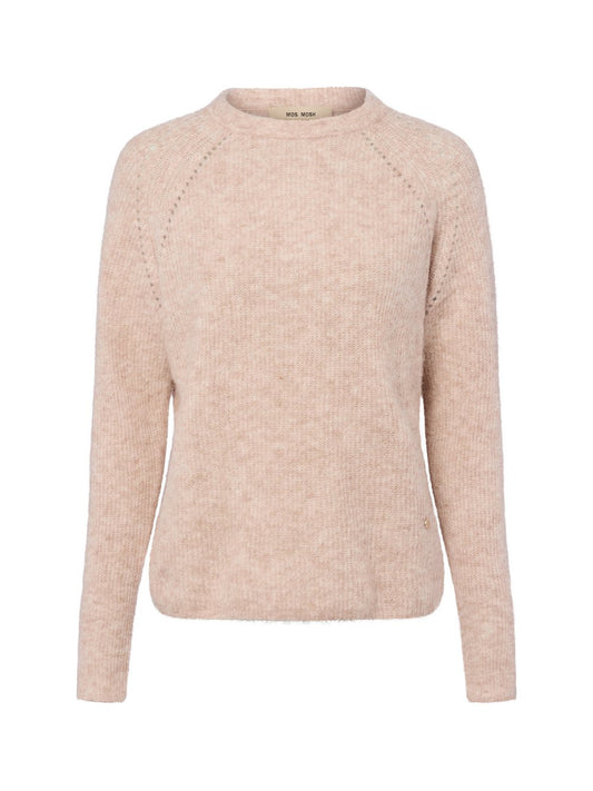 MOS MOSH Strickpullover mit Alpaka-Anteil Damen Feinstrick meliert