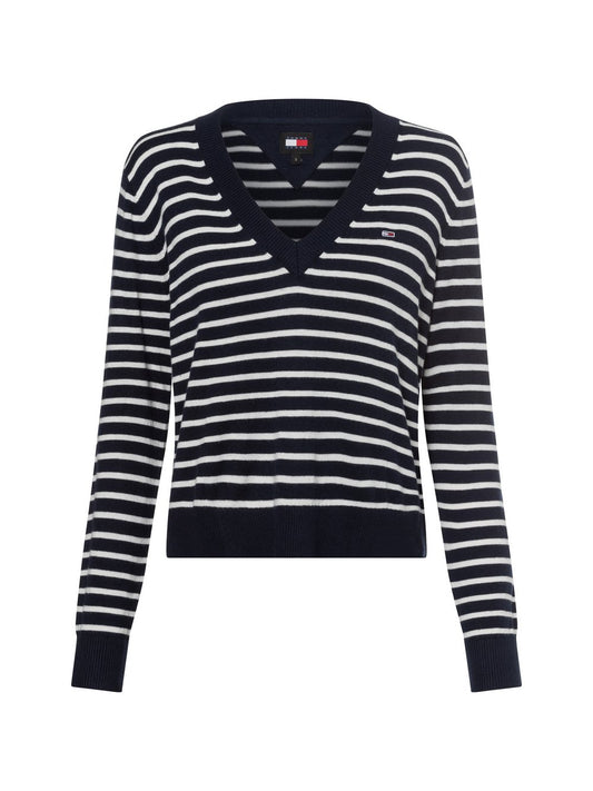 Tommy Jeans Pullover Damen Feinstrick gestreift