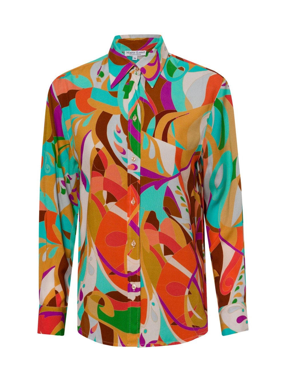 Marie Lund Bluse Damen Viskose gemustert