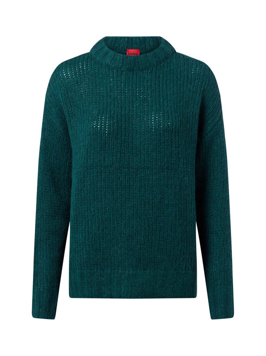 HUGO Strickpullover mit Alpaka-Anteil Damen Wolle