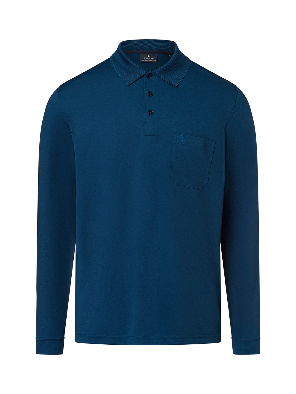 Ragman Langarm-Poloshirt Herren Jersey