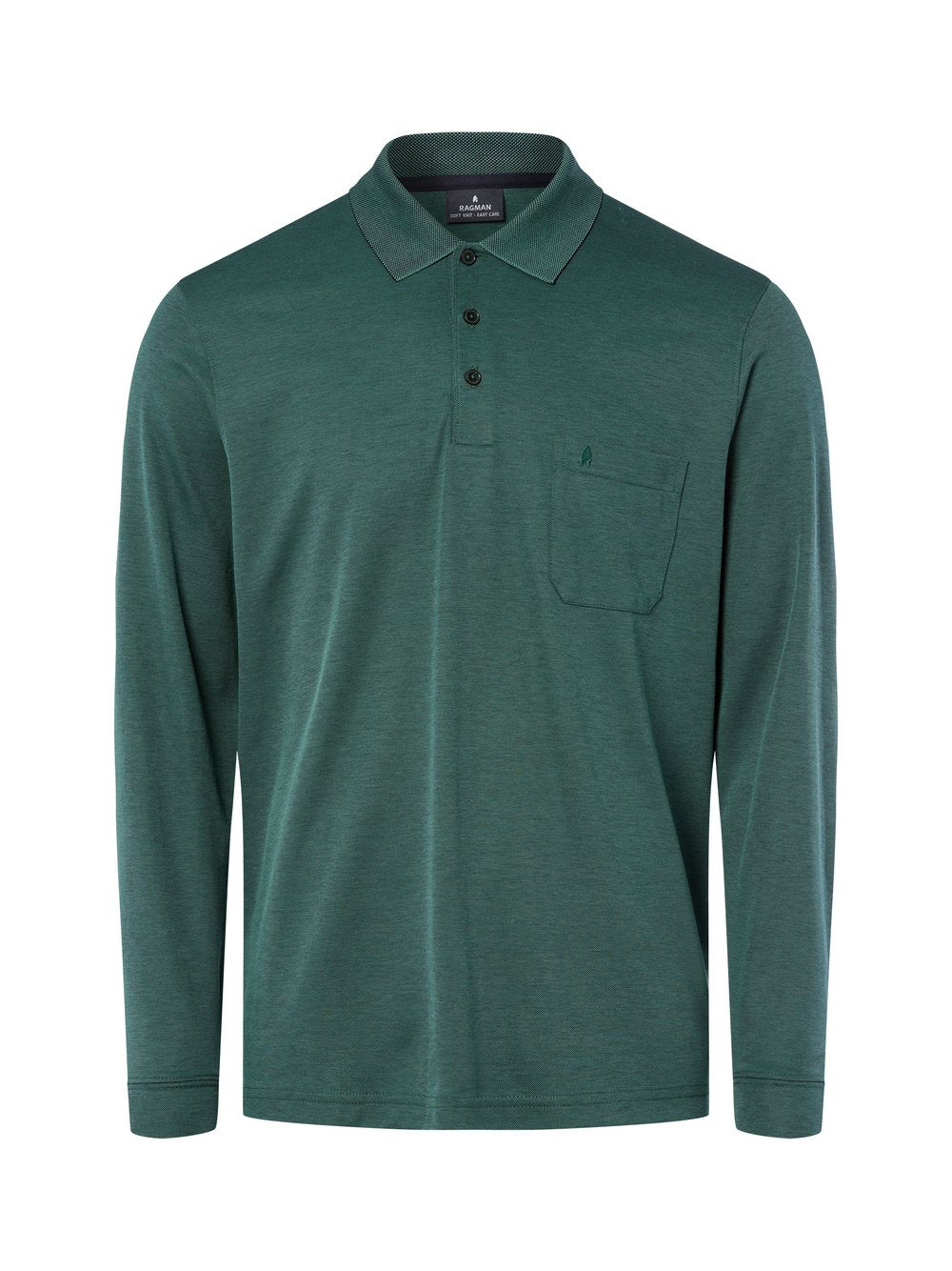 Ragman Langarm-Poloshirt Herren Jersey
