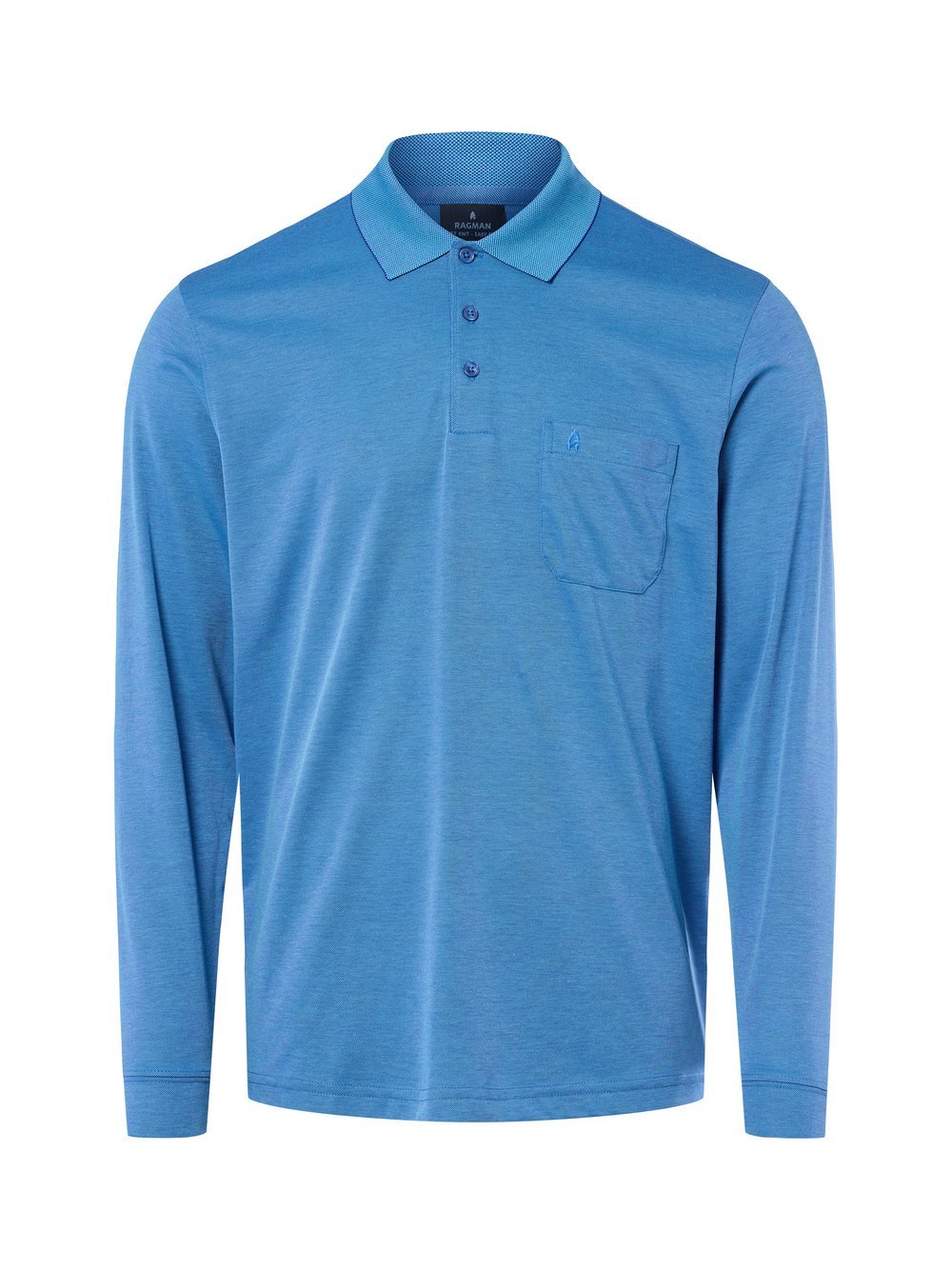 Ragman Langarm-Poloshirt Herren Jersey