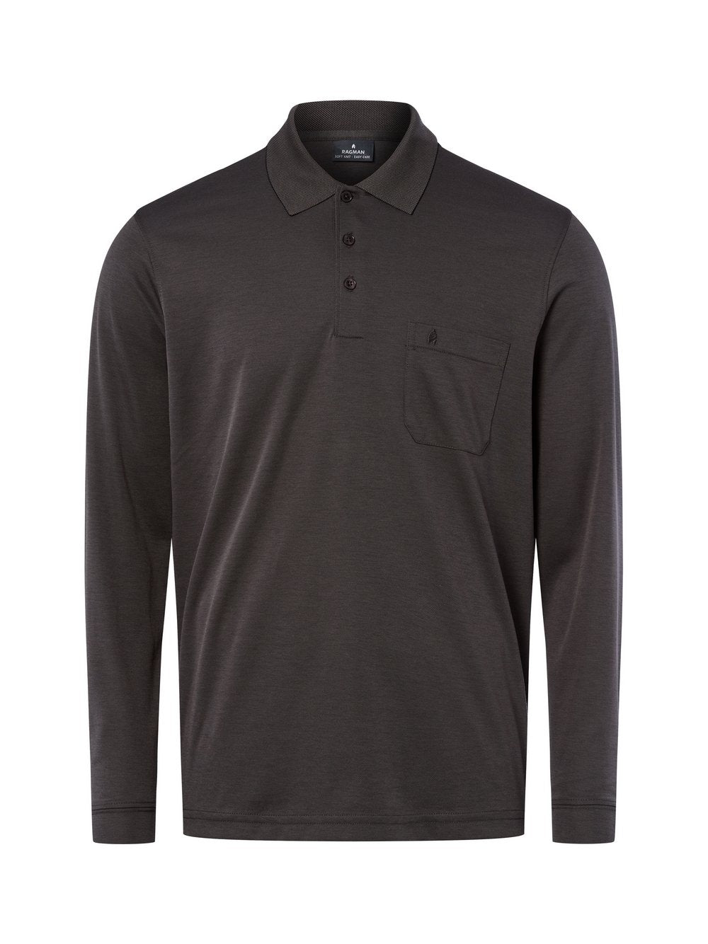 Ragman Langarm-Poloshirt Herren Jersey