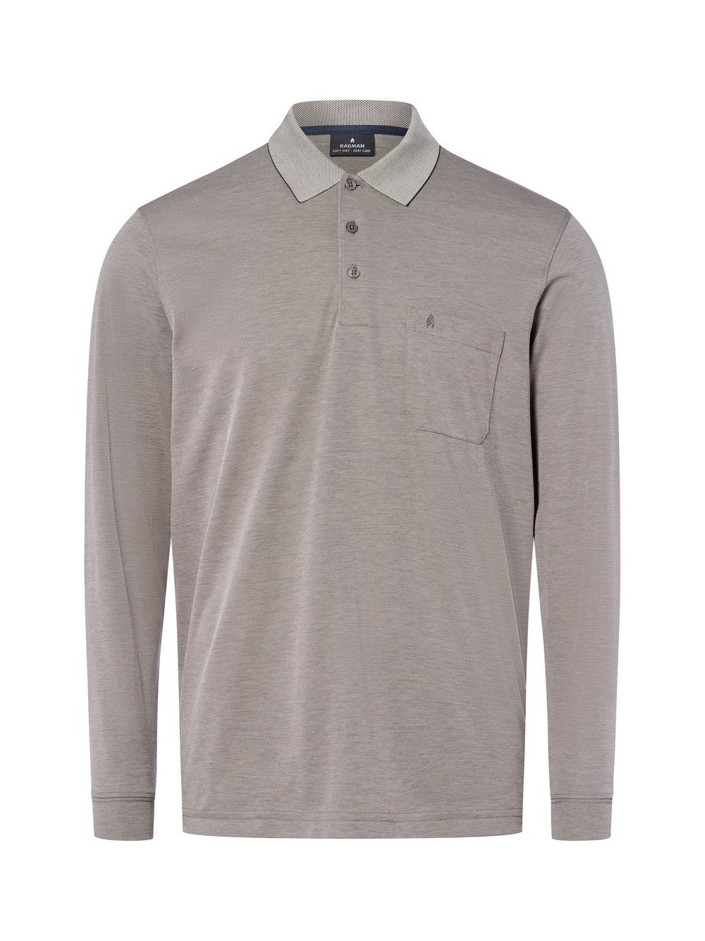 Ragman Langarm-Poloshirt Herren Jersey