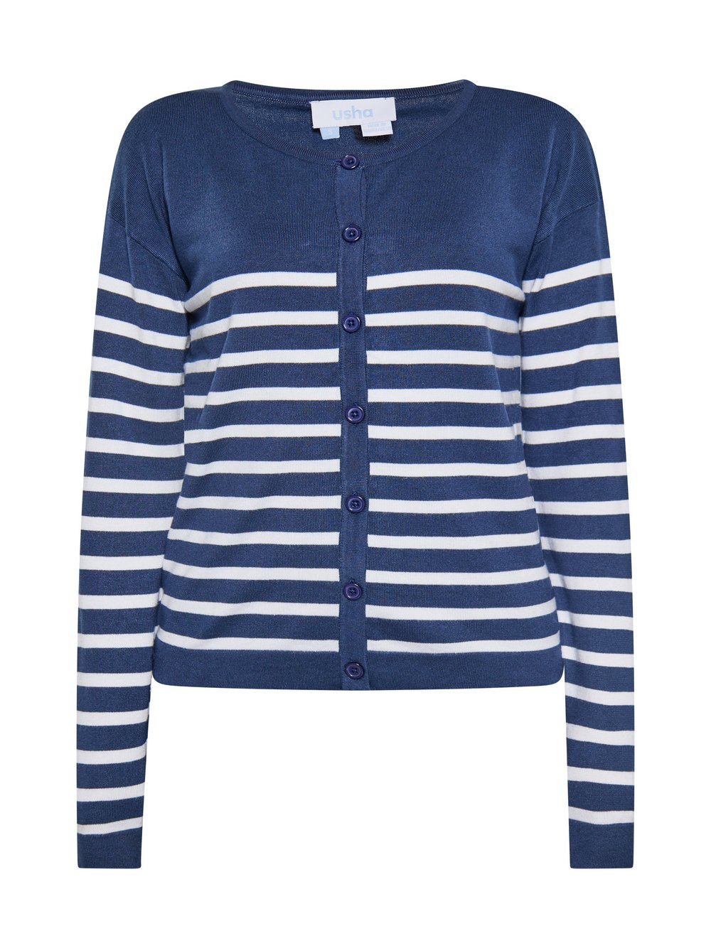 Usha Strickjacke Damen Viskose gestreift