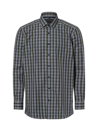 Finshley & Harding Businesshemd Herren Modern Fit Baumwolle kariert
