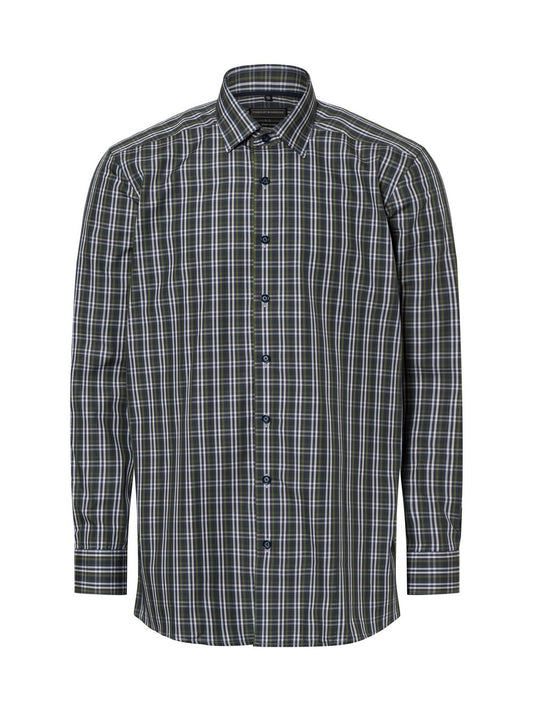 Finshley & Harding Businesshemd Herren Modern Fit Baumwolle kariert