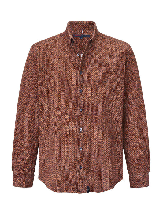 Paddock`s Baumwollhemd Herren Regular Fit Baumwolle gemustert