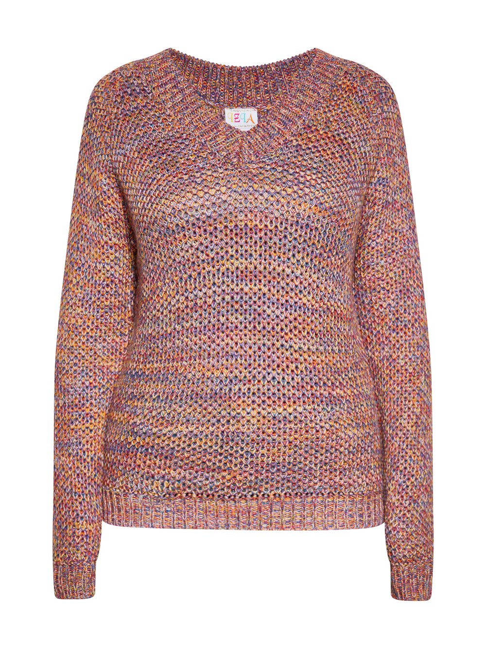 IZIA Strickpullover Damen Baumwolle meliert