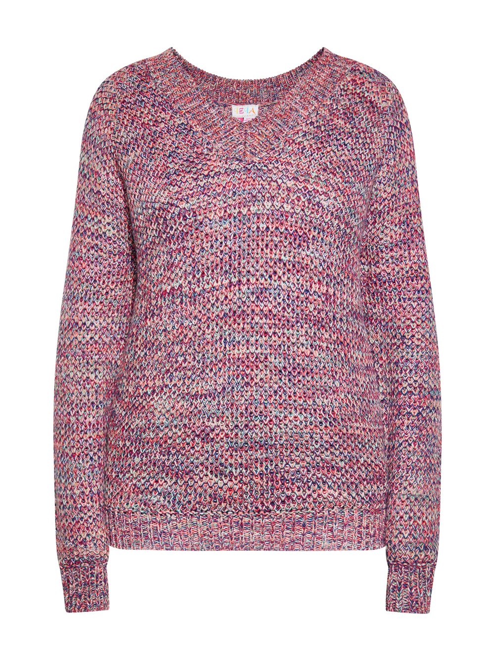 IZIA Strickpullover Damen Baumwolle meliert