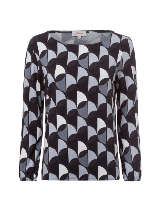s.Oliver Langarmshirt Damen gemustert
