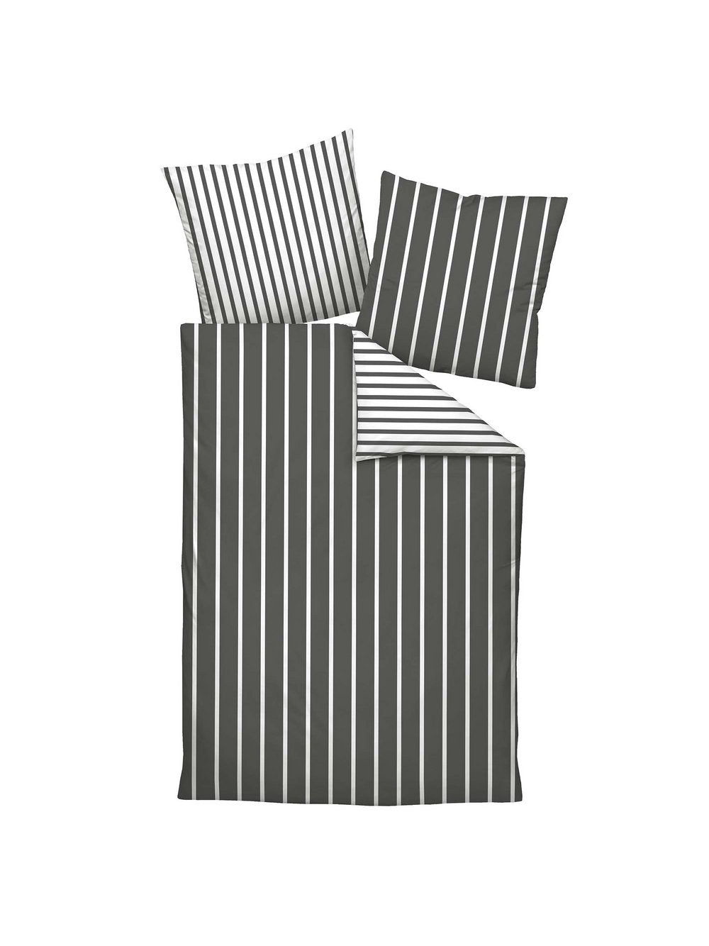 Janine Bettwäsche 1er Pack Damen Baumwolle gestreift