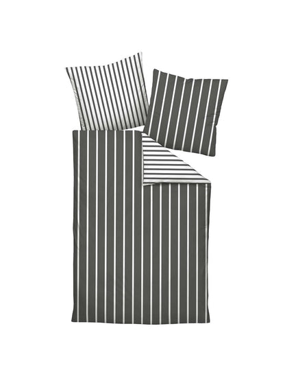 Janine Bettwäsche 1er Pack Damen Baumwolle gestreift