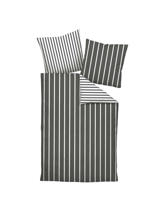 Janine Bettwäsche 1er Pack Damen Baumwolle gestreift