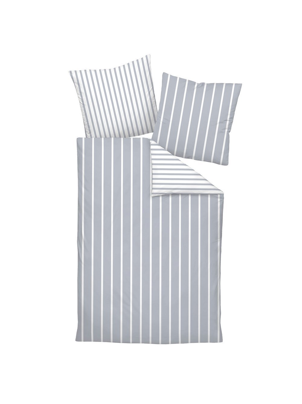Janine Bettwäsche 1er Pack Damen Baumwolle gestreift