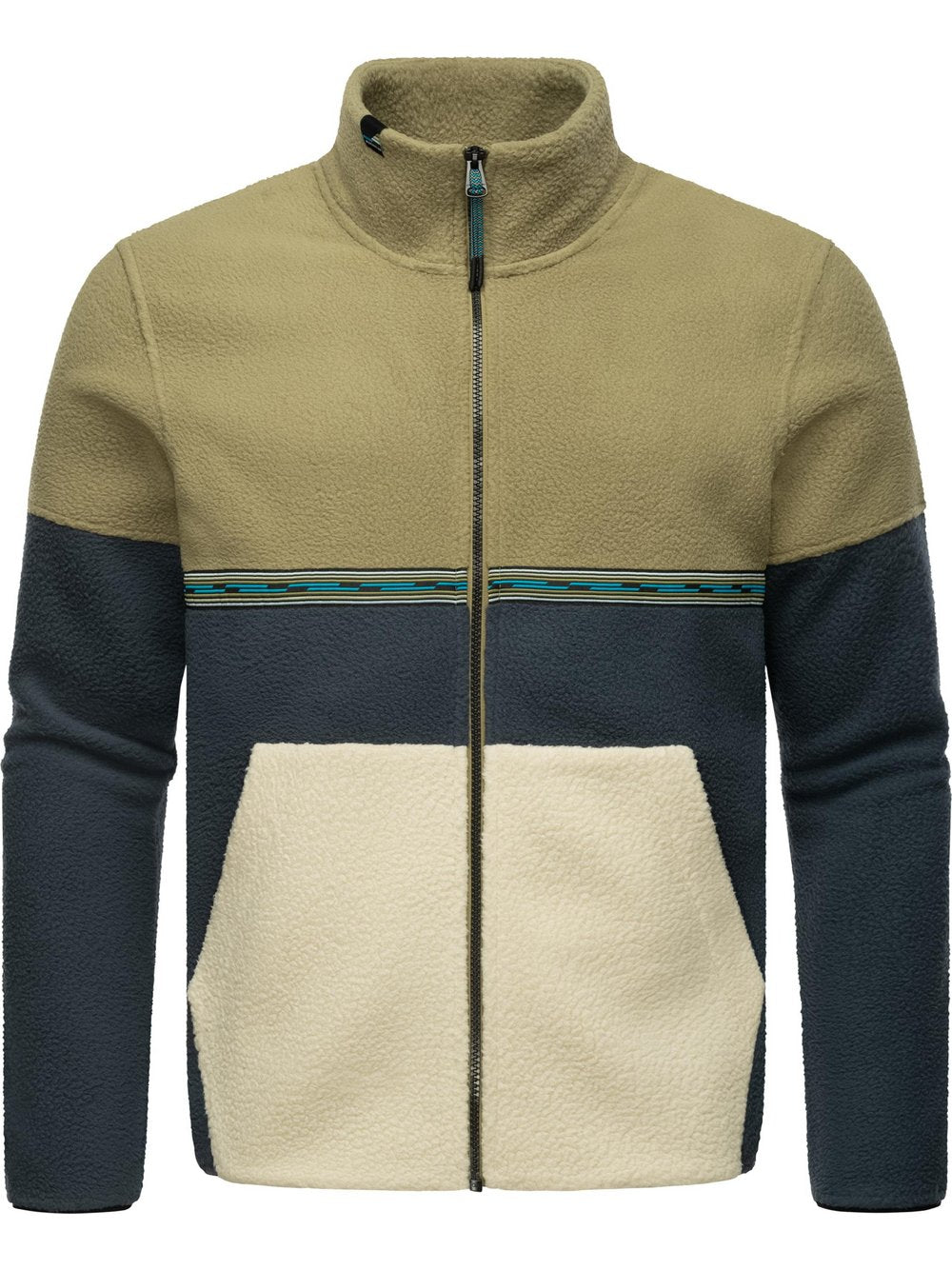 Ragwear Fleecejacke Herren gestreift