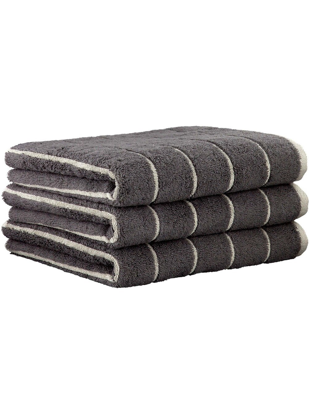 Cawö Handtuch 3er Pack Damen Baumwolle gestreift