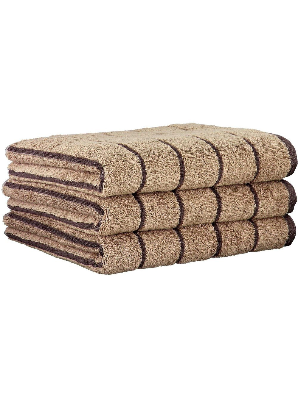 Cawö Gästetuch 3er Pack Damen Baumwolle gestreift