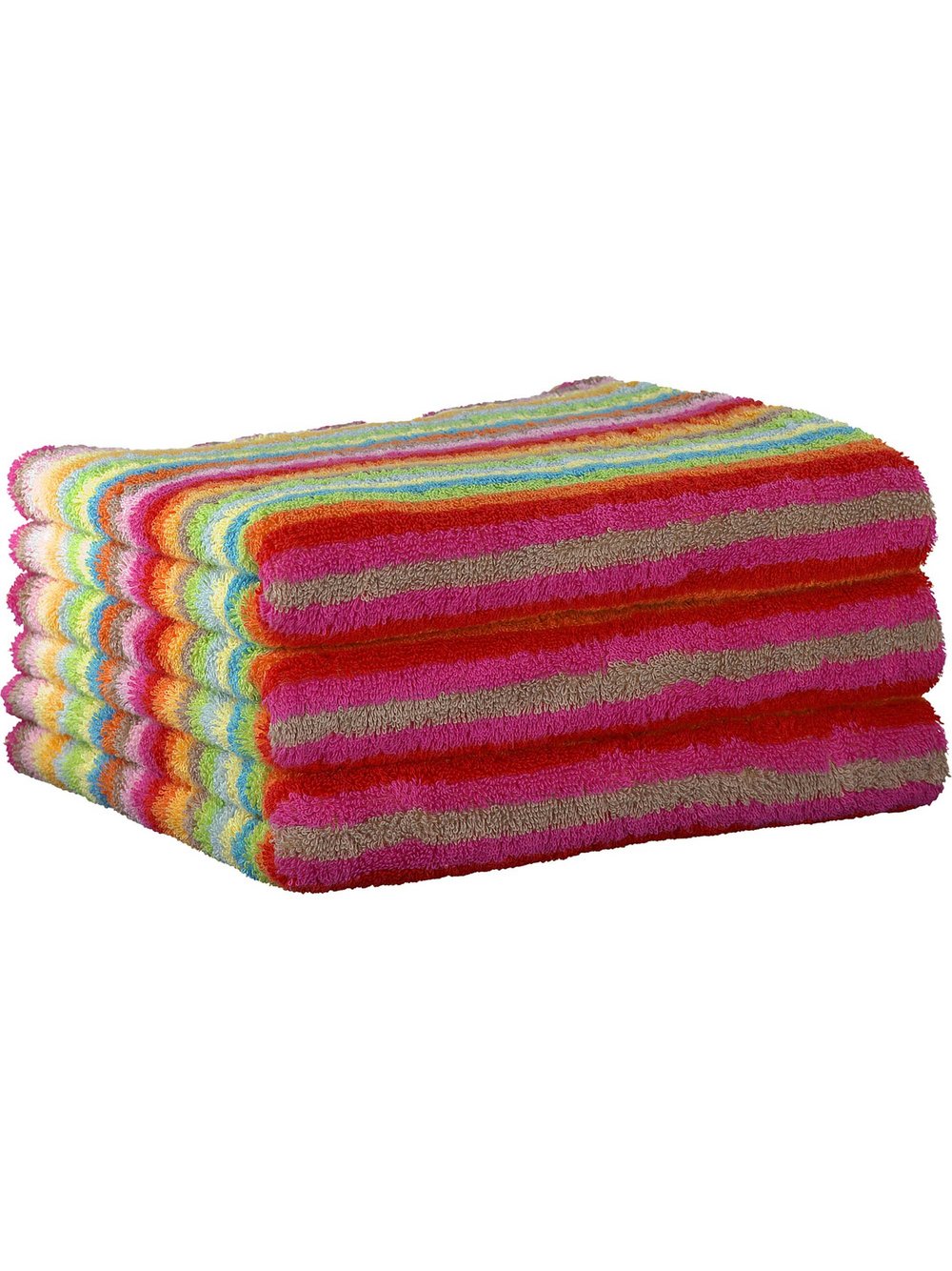 Cawö Gästetuch 3er Pack Damen Baumwolle gestreift