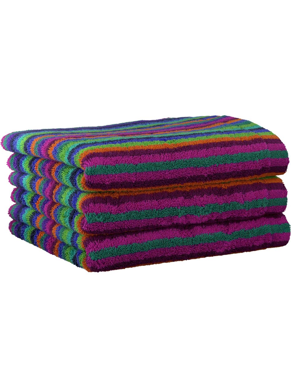 Cawö Gästetuch 3er Pack Damen Baumwolle gestreift