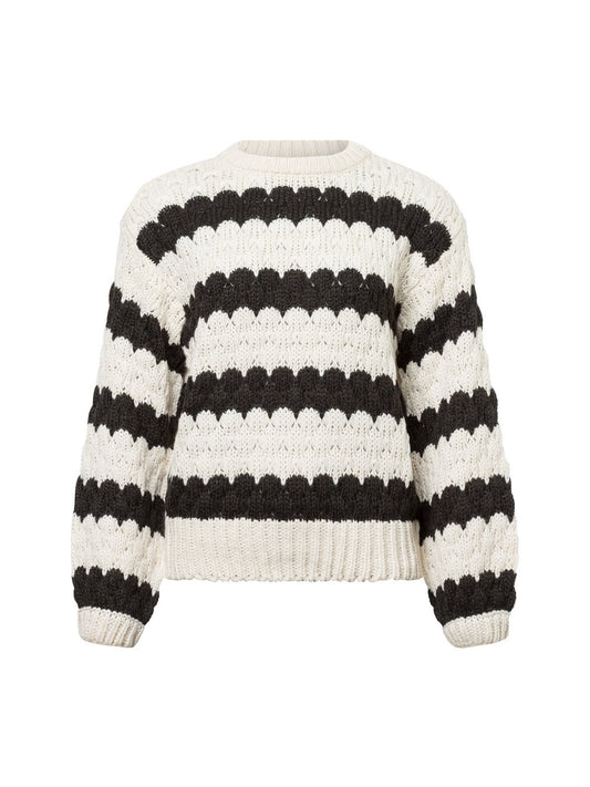 Y.A.S Strickpullover Damen Grobstrick gestreift