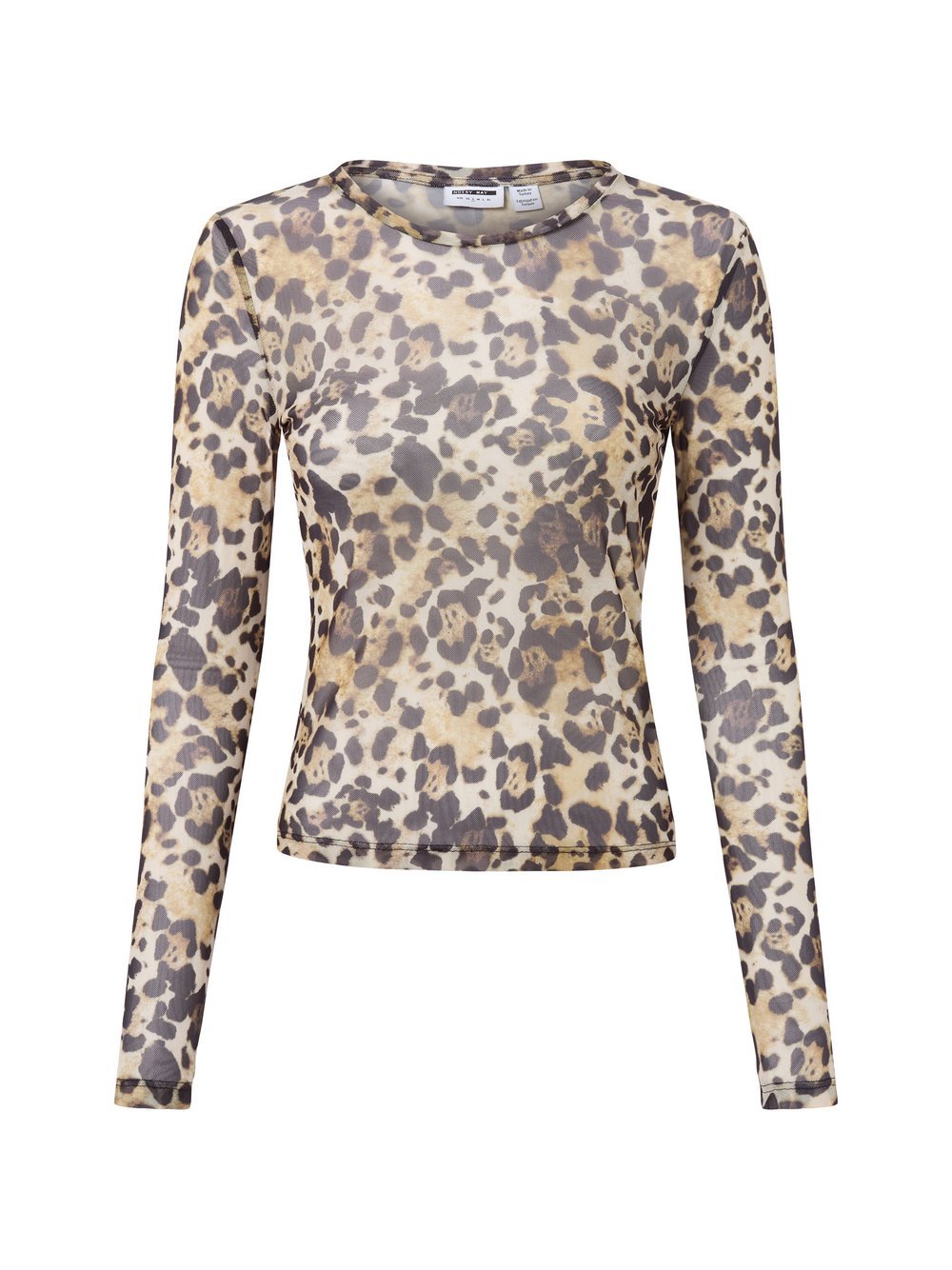 Noisy May Mesh-Langarmshirt Damen gemustert