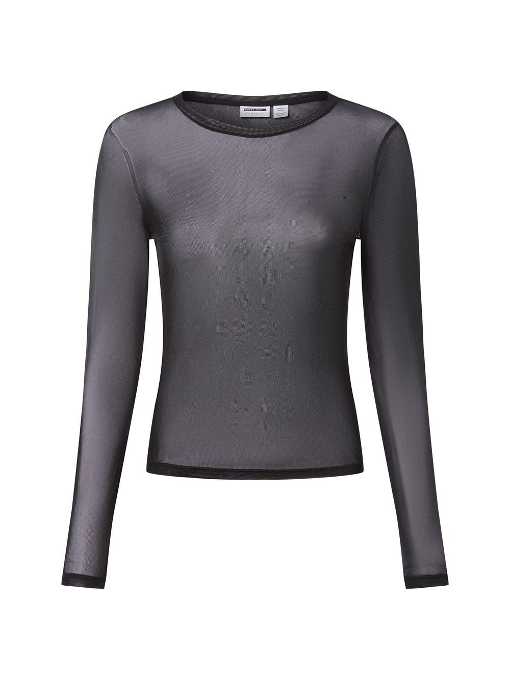 Noisy May Mesh-Langarmshirt Damen gemustert