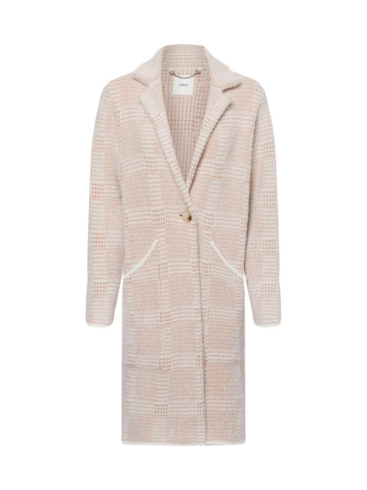 s.Oliver LABEL Strickjacke Damen Feinstrick kariert