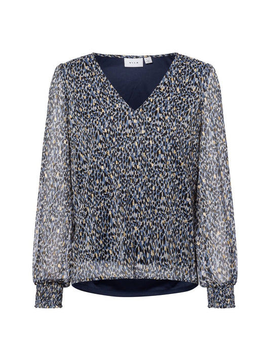 Vila Blusenshirt Damen gemustert