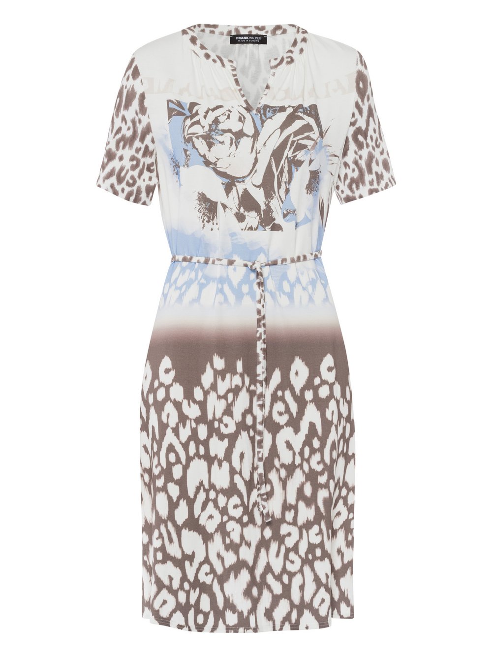 Frank Walder Jerseykleid Damen Viskose gemustert