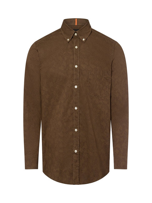 BOSS Hemd Herren Regular Fit Baumwolle gemustert