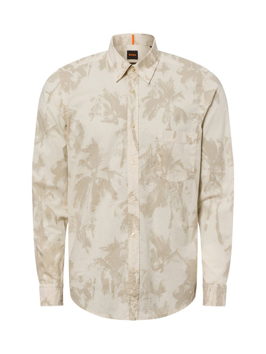 BOSS Freizeithemd Herren Regular Fit Baumwolle gemustert