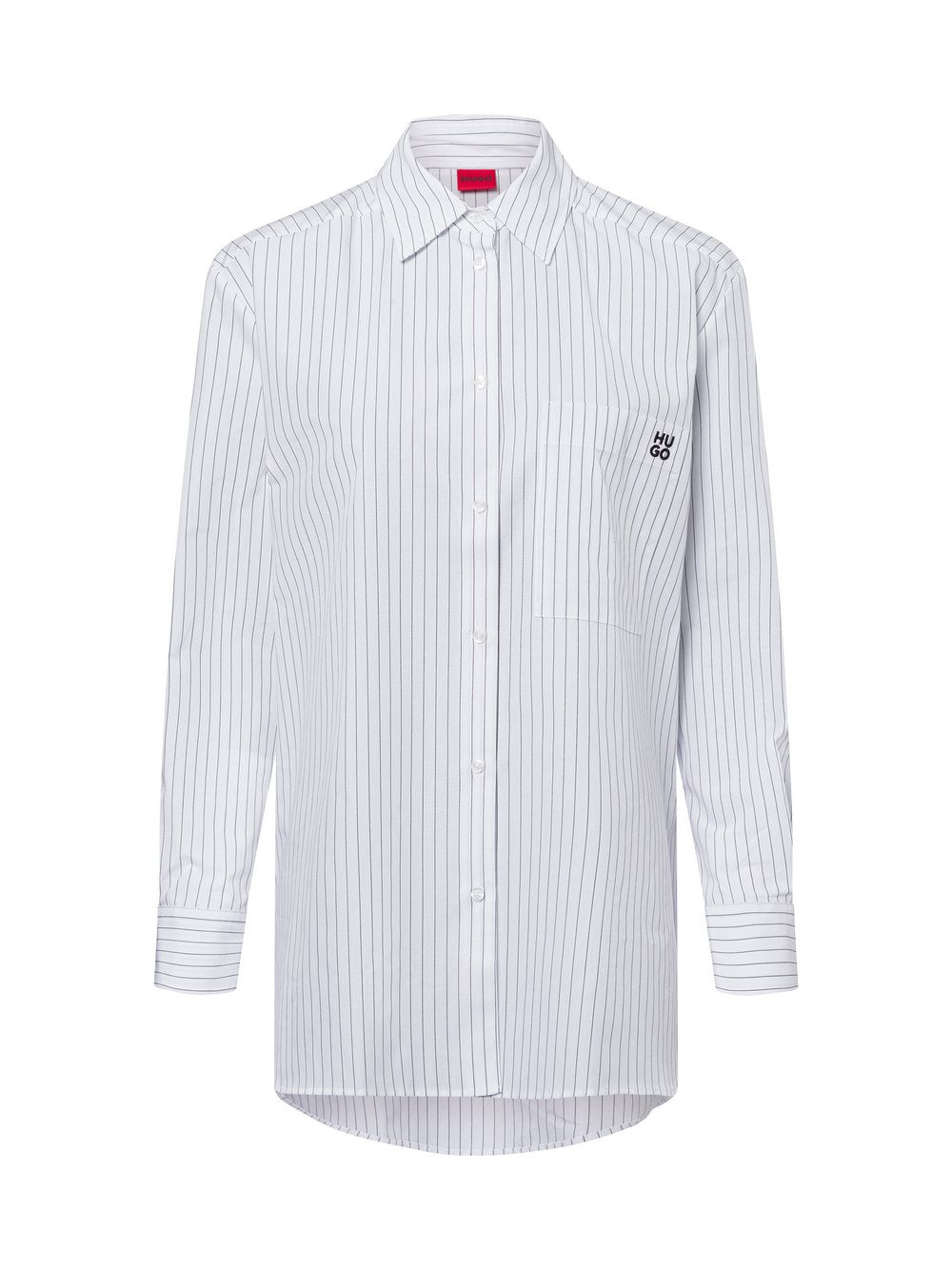 HUGO Hemdbluse Damen Baumwolle gestreift