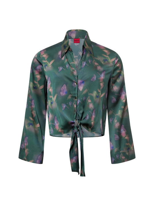 HUGO Schluppenbluse Damen gemustert