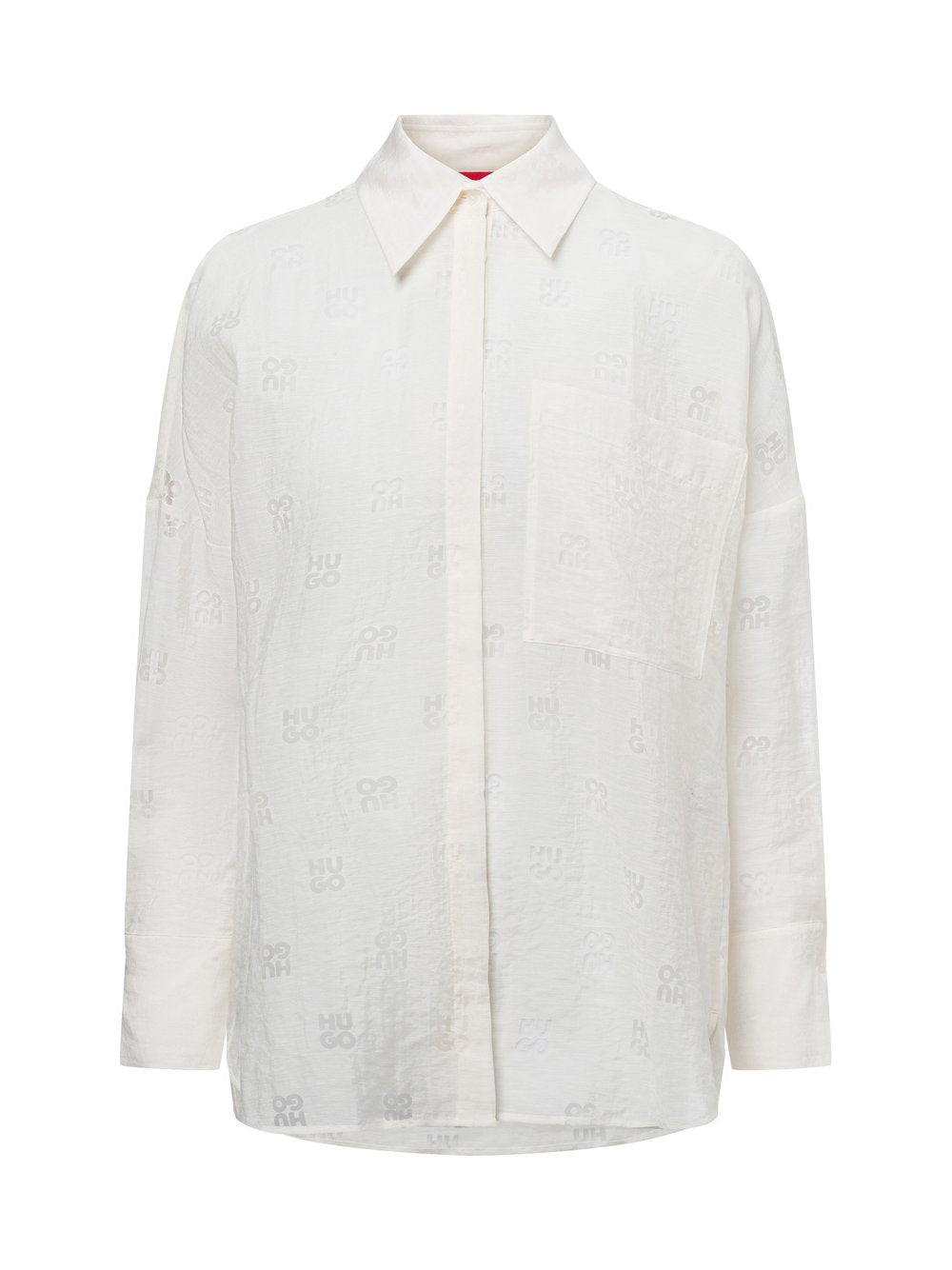 HUGO Hemdbluse Damen Polyamid gemustert