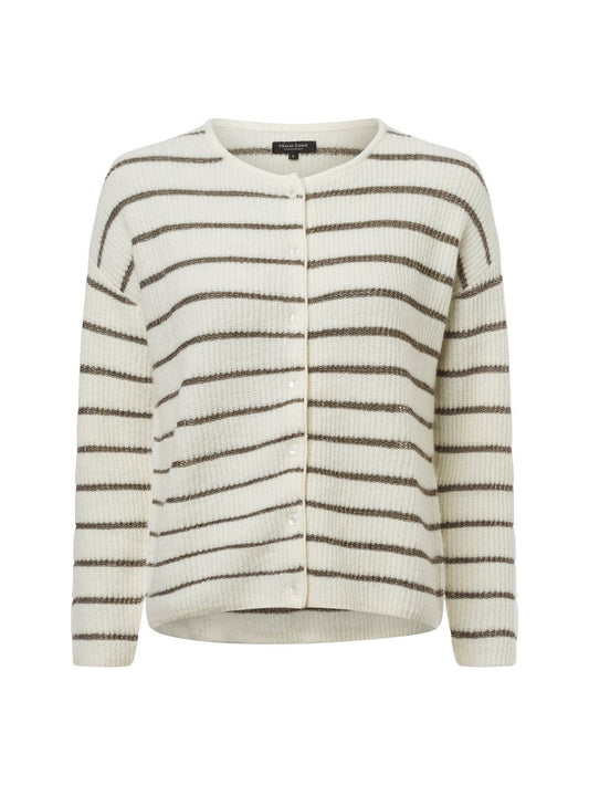 Marie Lund Strickjacke mit Alpaka-Anteil Damen Wolle gestreift
