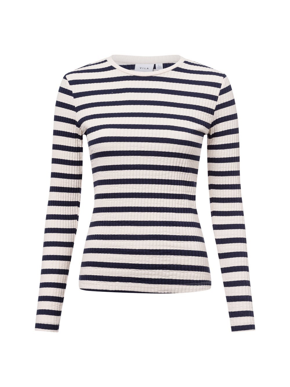 Vila Langarmshirt Damen Baumwolle gestreift