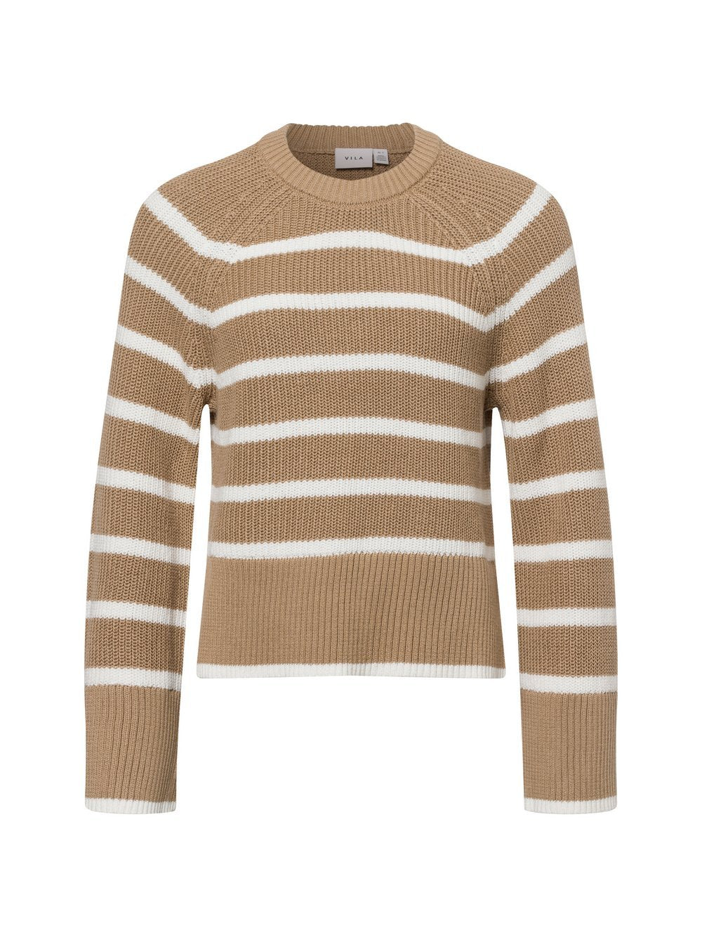 Vila Strickpullover Damen Baumwolle gestreift