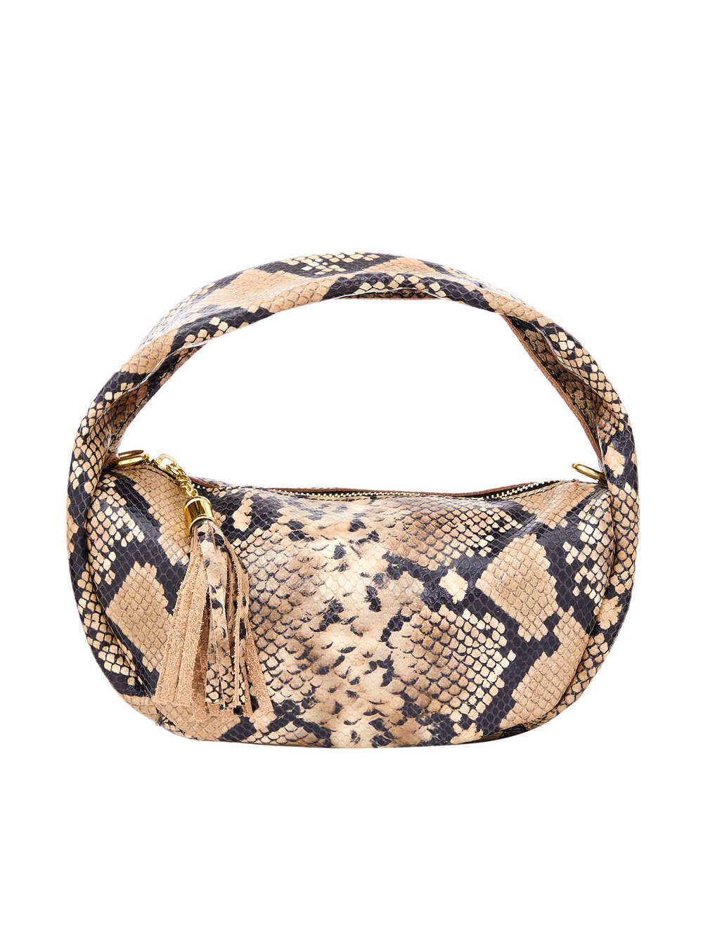 Faina Schultertaschen Damen Leder gemustert